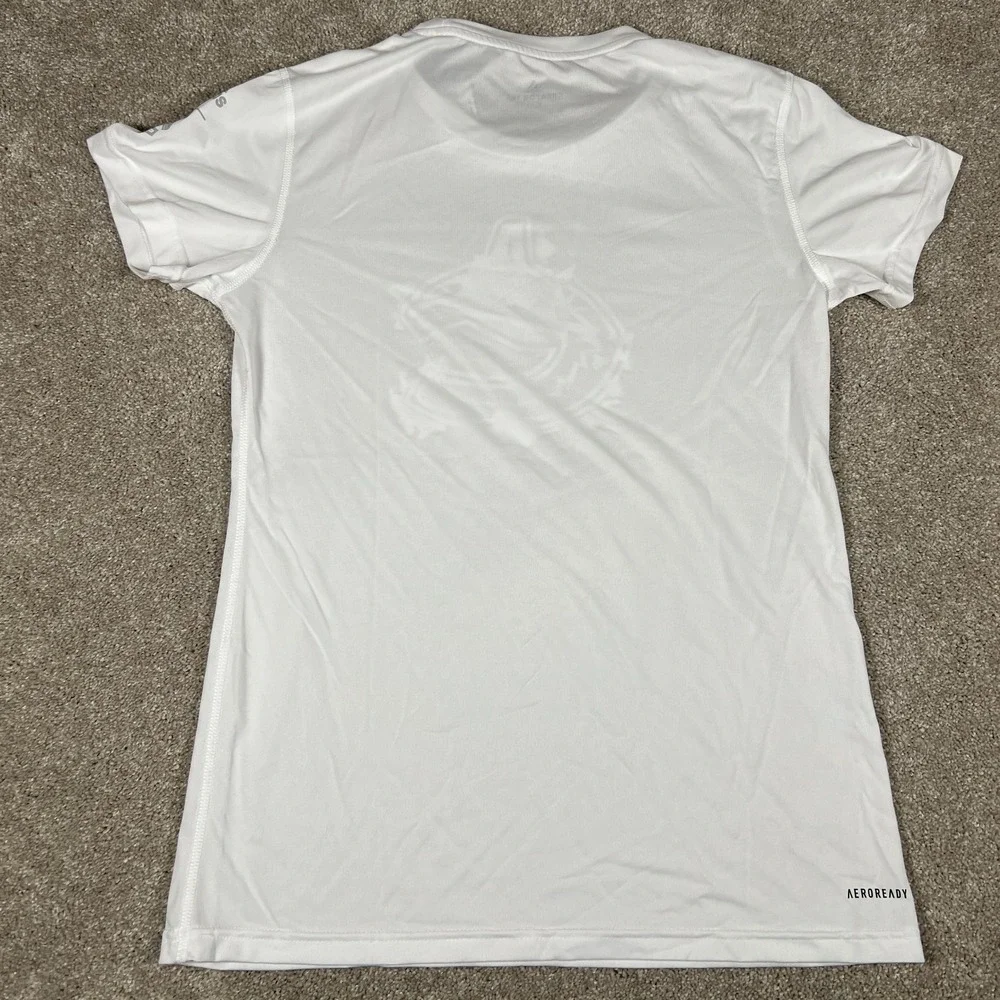 Adidas Womens Small‎ White Vancouver Canucks NHL Aeroready Creator T-Shirt NWT